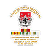 Load image into Gallery viewer, Kiss-Cut Stickers - Army - 249th Engineer Bn - Karlsruhe, Germany w VN and COLD SVC