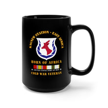 Load image into Gallery viewer, Black Mug 15oz - Kagnew Station - East Africa - Horn Africa - Cold War w COLD SVC