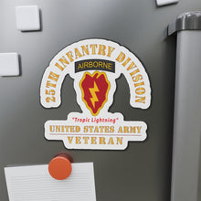 Load image into Gallery viewer, Die-Cut Magnets - Army - SSI - 25th Infantry Division With text - Tropic Lightning - US Army Veteran X 300