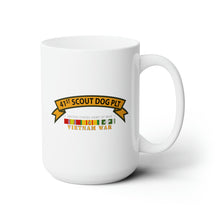 Load image into Gallery viewer, White Ceramic Mug 15oz - Army - 41st Scout Dog Platoon wo Txt w VN SVC