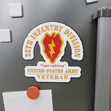 Load image into Gallery viewer, Die-Cut Magnets - Army - SSI - 25th Infantry Division - Tropic Lightning - US Army Veteran X 300