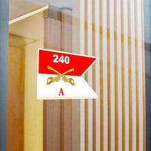Load image into Gallery viewer, Kiss-Cut Vinyl Decals - Army - Alpha Troop, 240th Cavalry Regiment - Guidon