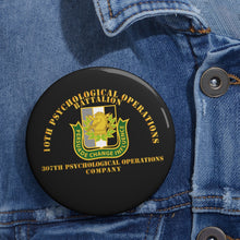 Load image into Gallery viewer, Custom Pin Buttons - 10th POB w CAPOC Logo w 307th POC