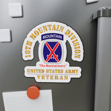 Load image into Gallery viewer, Die-Cut Magnets - Army - SSI - 10th Mountain Division - The Mountaineers - US Army Veteran X 300