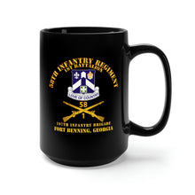 Load image into Gallery viewer, Black Mug 15oz - 1st Bn 58th Infantry - 197th Inf Bde Ft Benning Ga