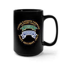 Load image into Gallery viewer, Black Mug 15oz - Joint Security Area - United Nations Command Support Group w Txt X 300