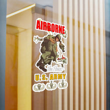 Load image into Gallery viewer, Kiss-Cut Vinyl Decals - Army - Airborne Poster wi Backgrnd w BadgesV1