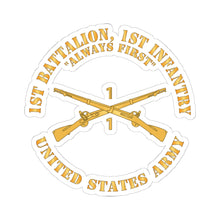 Load image into Gallery viewer, Kiss-Cut Stickers - Army - 1st Battalion, 1st Infantry Regiment Branch - Always First - US Army
