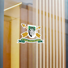Load image into Gallery viewer, Kiss-Cut Vinyl Decals - Army -1st Special Operations Command (SOCOM) Flash w Br - Ribbon X 300