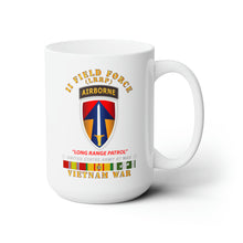 Load image into Gallery viewer, White Ceramic Mug 15oz - Army - II Field Force - Airborne Tab - LRP - Vietnam w VN SVC
