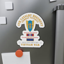 Load image into Gallery viewer, Die-Cut Magnets - 4th Cavalry Regiment - Vietnam War w PUC and VUA X 300