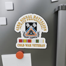 Load image into Gallery viewer, Die-Cut Magnets - 43rd Signal Battalion - Cold War Veteran - DUI w COLD SVC X 300