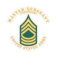 Load image into Gallery viewer, Kiss-Cut Stickers - Army - Master Sergeant - MSG - Veteran - Flat X 300