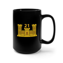 Load image into Gallery viewer, Black Mug 15oz - 21st Engineer Battalion w Number wo Txt
