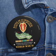 Load image into Gallery viewer, Custom Pin Buttons - 25th Infantry Division - WWII - Guadalcanal X 300