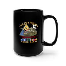 Load image into Gallery viewer, Black Mug 15oz - Army - 761st Tank Battalion - Black Panthers - w Tank w SSI WW