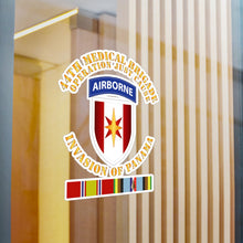 Load image into Gallery viewer, Kiss-Cut Vinyl Decals - Army - Just Cause - 44th Med Bde Operation Just Cause Panama w Svc Ribbons