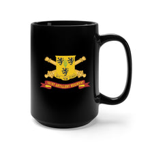 Load image into Gallery viewer, Black Mug 15oz - 181st Field Artillery Regiment - DUI w Br - Ribbon X 300