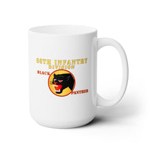 Load image into Gallery viewer, White Mug 15oz -Army - 66th Infantry Div - Black Panther X 300 - Hat