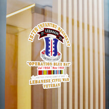 Load image into Gallery viewer, Kiss-Cut Vinyl Decals - Army - 187th Infantry Regiment - TF 201 - Lebanon Civil War w AFEM SVC