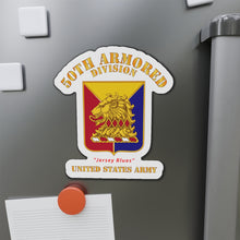 Load image into Gallery viewer, Die-Cut Magnets - Army - DUI - 50th Armored Division wo Txt - Jersey Blues - US Army X 300