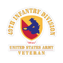 Load image into Gallery viewer, Kiss-Cut Stickers - Army - SSI - 49th Infantry Division (1947-1968) - 49'ers - US Army Veteran X 300