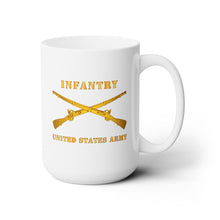 Load image into Gallery viewer, White Ceramic Mug 15oz - Army - Infantry - Branch - US Amry X 300