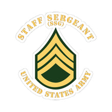 Load image into Gallery viewer, Kiss-Cut Stickers - Army - Staff Sergeant - SSG - Flat X 300