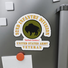 Load image into Gallery viewer, Die-Cut Magnets - Army - SSI - 92nd Infantry Division - Buffalo Soldiers - US Army Veteran X 300