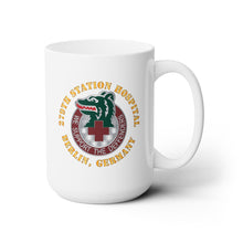Load image into Gallery viewer, White Ceramic Mug 15oz - Army - 279th Station Hospital - DUI - Berlin, Germany X300