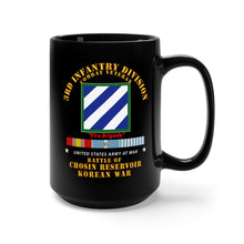 Load image into Gallery viewer, Black Mug 15oz - 3rd ID - Battle Chosin Reservoir w KOREA War SVC