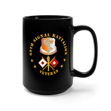 Load image into Gallery viewer, Black Mug 15oz - 69th Signal Battalion - Veteran w DUI - Branch
