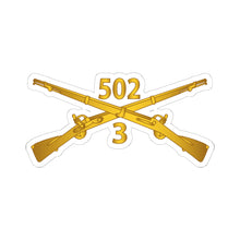 Load image into Gallery viewer, Kiss-Cut Stickers - Army - 3rd Bn 502nd Infantry Regt - Infantry Br wo Txt