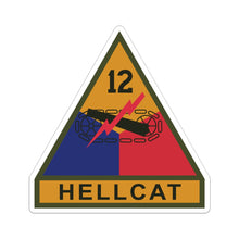 Load image into Gallery viewer, Kiss-Cut Stickers - SSI - 12th Armored Division w Name Tape X 300