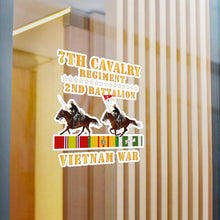 Load image into Gallery viewer, Kiss-Cut Vinyl Decals - Army - 2nd Battalion, 7th Cavalry Regiment - Vietnam War wt 2 Cav Riders and VN SVC X300