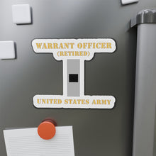 Load image into Gallery viewer, Die-Cut Magnets -SSI - Army - Warrant Officer - W01 - Retired - Flat X 300