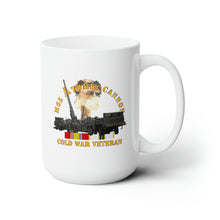 Load image into Gallery viewer, White Ceramic Mug 15oz - Army - M65 Atomic Cannon - Cold War Vet w COLD SVC