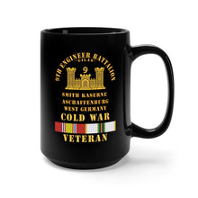 Load image into Gallery viewer, Black Mug 15oz - Army - 9th Engineer Battalion -Gilas w BR - Num, Aschaffenburg West Germany COLD SVC X 300