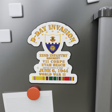 Load image into Gallery viewer, Die-Cut Magnets - Army - 22nd Infantry Regt - VII Corps - D Day w SVC
