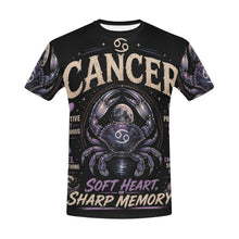 Load image into Gallery viewer, Cancer - Soft Heart, Sharp memory Men's All Over Print Crew Neck T-Shirt