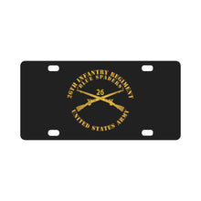 Load image into Gallery viewer, Army - 26th Infantry Regiment - Blue Spaders w Infantry Br X 300 Classic License Plate