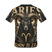 Load image into Gallery viewer, Aries - Born to lead Men's All Over Print Crew Neck T-Shirt