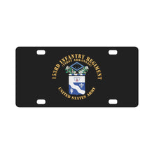 Load image into Gallery viewer, Army - COA - 153rd Infantry Regiment (First Arkansas) w Txt X 300 Classic License Plate