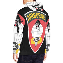 Load image into Gallery viewer, Men's All Over Print Hoodie (USA Size) (Model H13) - 555th Parachute Infantry Battalion wo Txt