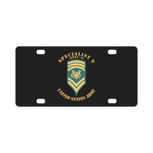 Load image into Gallery viewer, Army - Enlisted - SPEC 9 - Specialist 9 - Std X 300 Classic License Plate