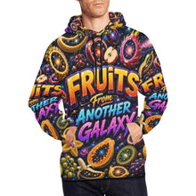 Load image into Gallery viewer, AOP Hoodie - Fruits from another galaxy Men's All Over Print Hoodie (USA Size) (Model H13)