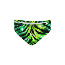 Load image into Gallery viewer, Men's Swimming Briefs (ModelL59) - Glossy tropical zebra print design