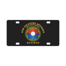 Load image into Gallery viewer, Army - 9th Infantry Div - Retired - Old Reliables Classic License Plate