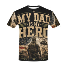 Load image into Gallery viewer, My dad is my hero Men's All Over Print Crew Neck T-Shirt