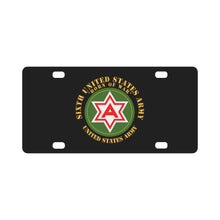 Load image into Gallery viewer, Army - 6th United States Army - US Army Classic License Plate